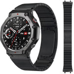 Cinturino per orologio in acciaio inossidabile staccabile con un lato a perline, For  Amazfit T-Rex 3, For  Amazfit T-Rex 2, For Amazfit T-Rex Pro