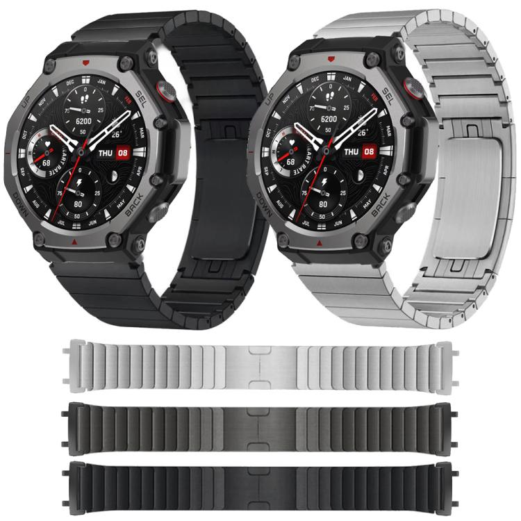 Cinturino per orologio in acciaio inossidabile staccabile con un lato a perline, For  Amazfit T-Rex 3, For  Amazfit T-Rex 2, For Amazfit T-Rex Pro
