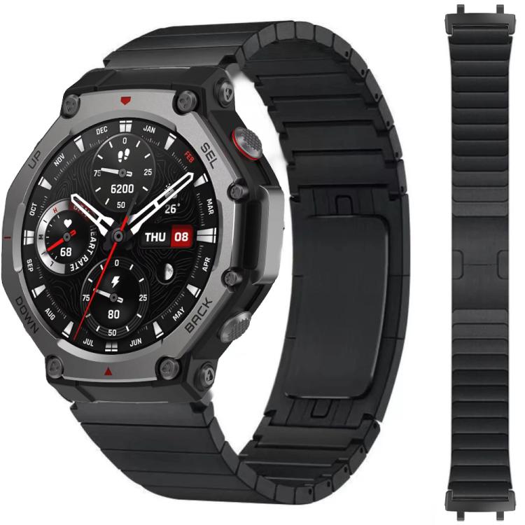 Cinturino per orologio in lega di titanio staccabile con un lato a perline, For  Amazfit T-Rex 3, For  Amazfit T-Rex 2, For Amazfit T-Rex Pro