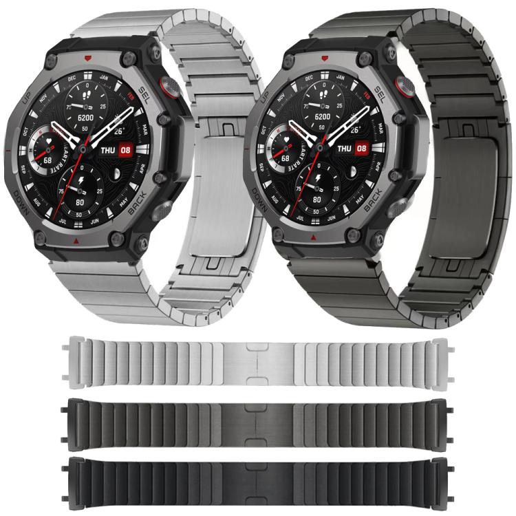 Cinturino per orologio in lega di titanio staccabile con un lato a perline, For  Amazfit T-Rex 3, For  Amazfit T-Rex 2, For Amazfit T-Rex Pro