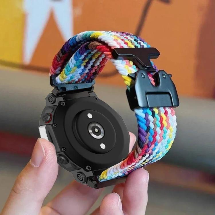Cinturino per orologio intrecciato con fibbia a scatto da paracadute, For Amazfit T-Rex Pro