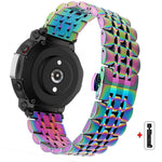 Cinturino per orologio in acciaio inossidabile con fibbia a farfalla e sette perline, For  Amazfit T-Rex 3, For  Amazfit T-Rex 2