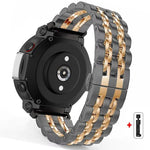 Cinturino per orologio in acciaio inossidabile con fibbia a farfalla e sette perline, For Amazfit T-Rex Pro