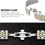 Cinturino per orologio in acciaio inossidabile con fibbia a farfalla e sette perline, For  Amazfit T-Rex 3, For  Amazfit T-Rex 2
