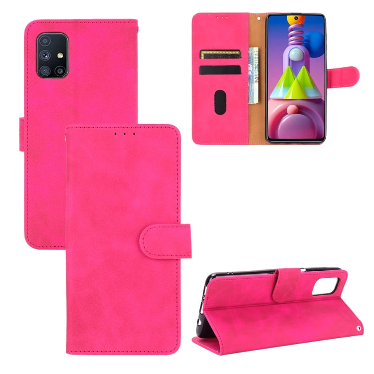 Tinta unita Skin Feel Fibbia magnetica Flip orizzontale Custodia in pelle PU con struttura in vitello con supporto e slot per schede e portafoglio, For OPPO Reno4 SE, For Samsung Galaxy M51(European Version)