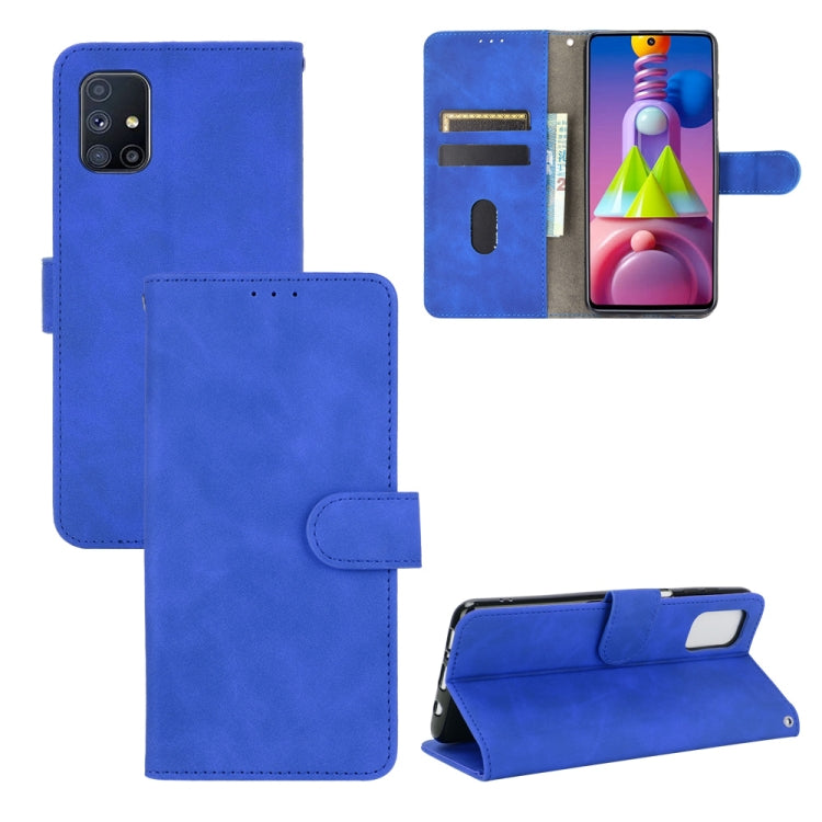 Tinta unita Skin Feel Fibbia magnetica Flip orizzontale Custodia in pelle PU con struttura in vitello con supporto e slot per schede e portafoglio, For OPPO Reno4 SE, For Samsung Galaxy M51(European Version)