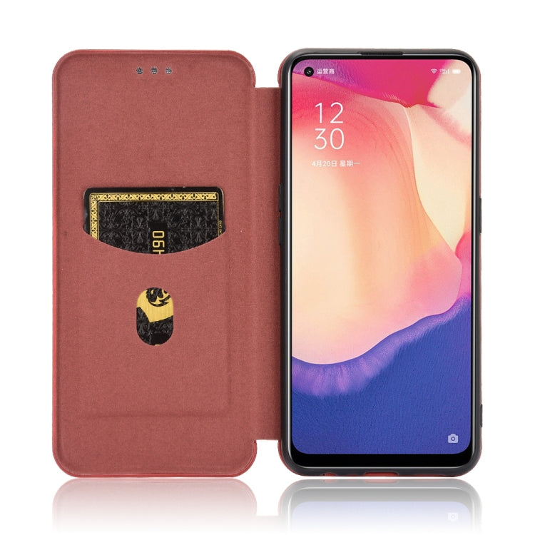 Struttura in fibra di carbonio Flip orizzontale magnetico Custodia in pelle TPU + PC + PU con slot per schede, For OPPO Reno4 SE, For Samsung Galaxy Z Fold2 5G