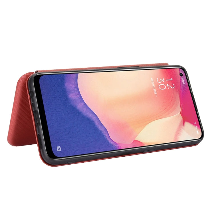 Struttura in fibra di carbonio Flip orizzontale magnetico Custodia in pelle TPU + PC + PU con slot per schede, For OPPO Reno4 SE, For Samsung Galaxy Z Fold2 5G