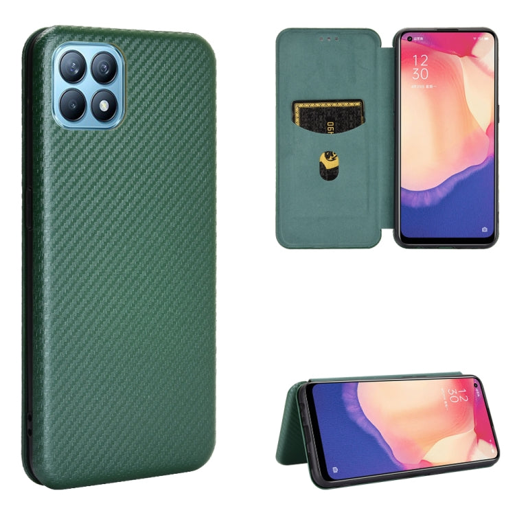Struttura in fibra di carbonio Flip orizzontale magnetico Custodia in pelle TPU + PC + PU con slot per schede, For OPPO Reno4 SE, For Samsung Galaxy Z Fold2 5G