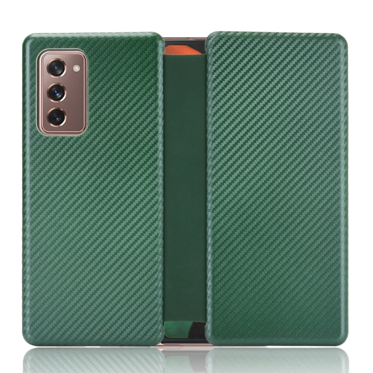 Struttura in fibra di carbonio Flip orizzontale magnetico Custodia in pelle TPU + PC + PU con slot per schede, For OPPO Reno4 SE, For Samsung Galaxy Z Fold2 5G