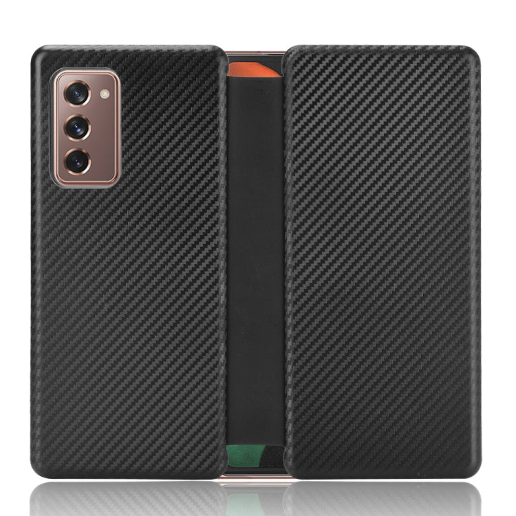 Struttura in fibra di carbonio Flip orizzontale magnetico Custodia in pelle TPU + PC + PU con slot per schede, For OPPO Reno4 SE, For Samsung Galaxy Z Fold2 5G