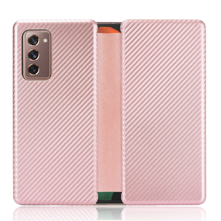 Struttura in fibra di carbonio Flip orizzontale magnetico Custodia in pelle TPU + PC + PU con slot per schede, For OPPO Reno4 SE, For Samsung Galaxy Z Fold2 5G
