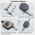 Cinturino per orologio in metallo a forma di petalo di sole xDfind, For Apple Watch 42 / 44 / 45 / 46 / 49mm, For Apple Watch 38 / 40 / 41 / S10 42mm