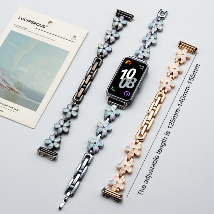 Cinturino per orologio in metallo a forma di petalo di sole xDfind, For Huawei Band 10 / 9 / 8