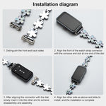 Cinturino per orologio in metallo a forma di petalo di sole xDfind, For Huawei Band 10 / 9 / 8