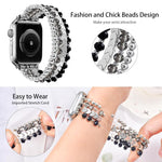 Cinturino per orologio in metallo con perline di cristallo a forma di freccia xDfind, For Apple Watch 42 / 44 / 45 / 46 / 49mm, For Apple Watch 38 / 40 / 41 / S10 42mm
