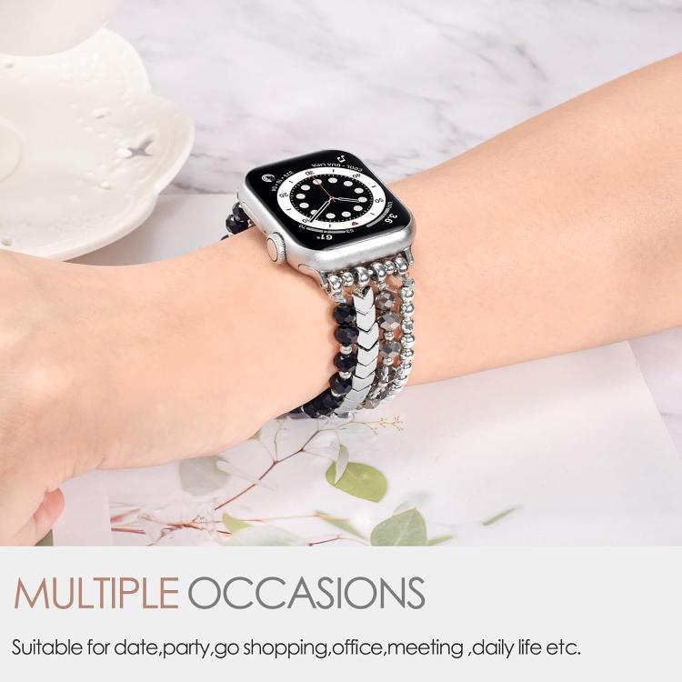 Cinturino per orologio in metallo con perline di cristallo a forma di freccia xDfind, For Apple Watch 42 / 44 / 45 / 46 / 49mm, For Apple Watch 38 / 40 / 41 / S10 42mm