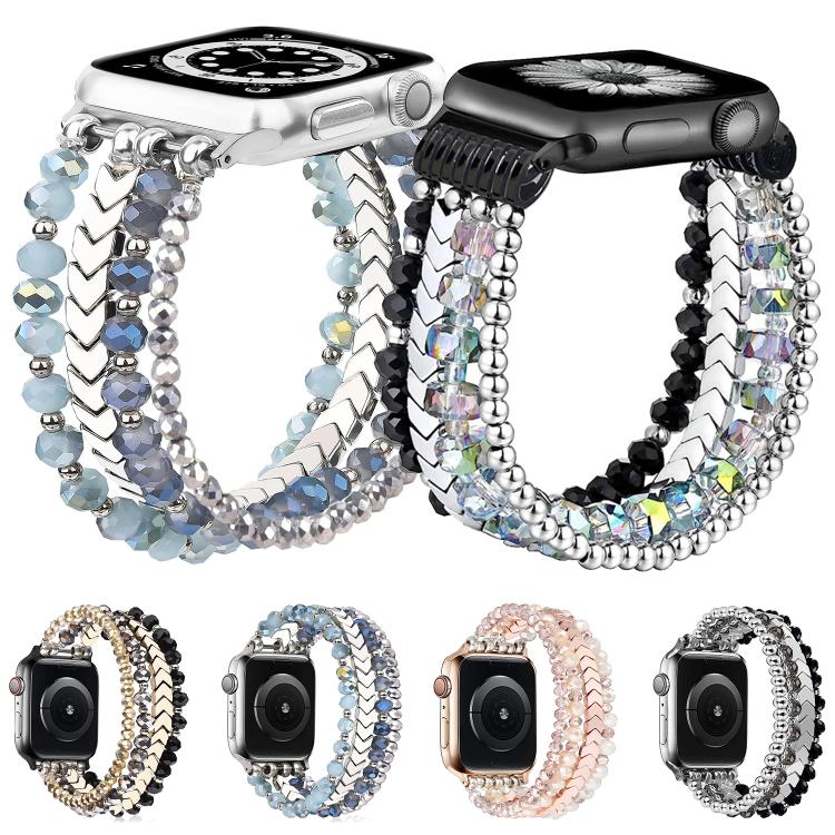 Cinturino per orologio in metallo con perline di cristallo a forma di freccia xDfind, For Apple Watch 42 / 44 / 45 / 46 / 49mm, For Apple Watch 38 / 40 / 41 / S10 42mm