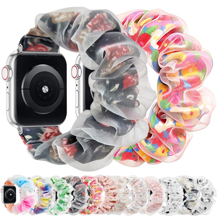 Cinturino per orologio xDfind in organza ibrida a doppio strato di poliestere e poliestere., For Apple Watch 42 / 44 / 45 / 46 / 49mm, For Apple Watch 38 / 40 / 41 / S10 42mm
