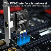COMFAST CF-P50 Driver-free Gigabit Network Card Built-in PCI-E Ethernet LAN Adapter For Desktop Computers, CF-P50