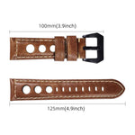 Cinturino per orologio xDfind a tre fori in vera pelle traspirante, 20mm, 22mm, 24mm