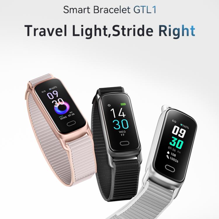 Braccialetto intelligente GTL1 con schermo TFT da 0,96 pollici per il monitoraggio della frequenza cardiaca e fitness tracker.
