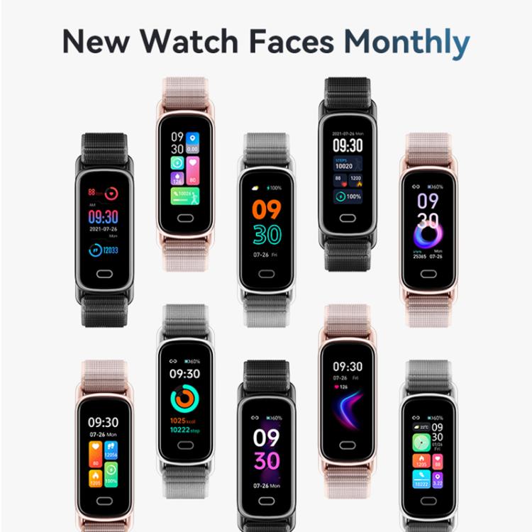 Braccialetto intelligente GTL1 con schermo TFT da 0,96 pollici per il monitoraggio della frequenza cardiaca e fitness tracker.