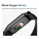 Braccialetto intelligente GTL1 con schermo TFT da 0,96 pollici per il monitoraggio della frequenza cardiaca e fitness tracker.