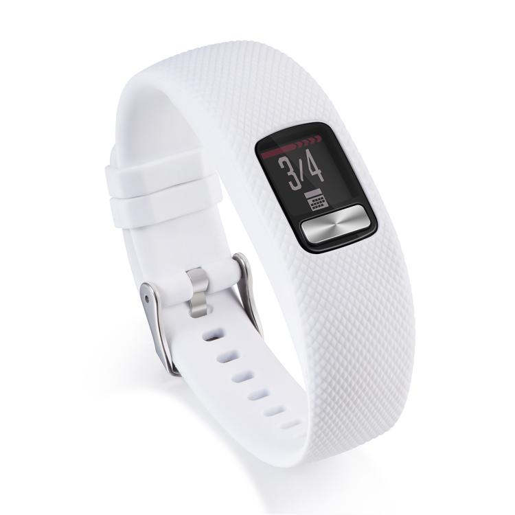 Cinturino sportivo in silicone con fibbia argentata per Garmin Vivofit 4 xDfind., S, L