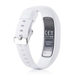 Cinturino sportivo in silicone con fibbia argentata per Garmin Vivofit 4 xDfind., S, L