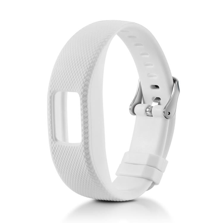 Cinturino sportivo in silicone con fibbia argentata per Garmin Vivofit 4 xDfind., S, L
