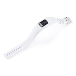 Cinturino sportivo in silicone con fibbia argentata per Garmin Vivofit 4 xDfind., S, L