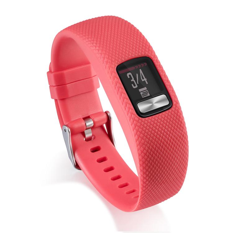 Cinturino sportivo in silicone con fibbia argentata per Garmin Vivofit 4 xDfind., S, L