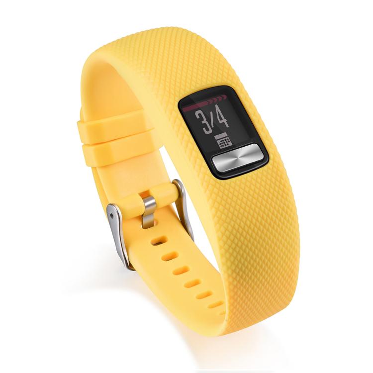 Cinturino sportivo in silicone con fibbia argentata per Garmin Vivofit 4 xDfind., S, L