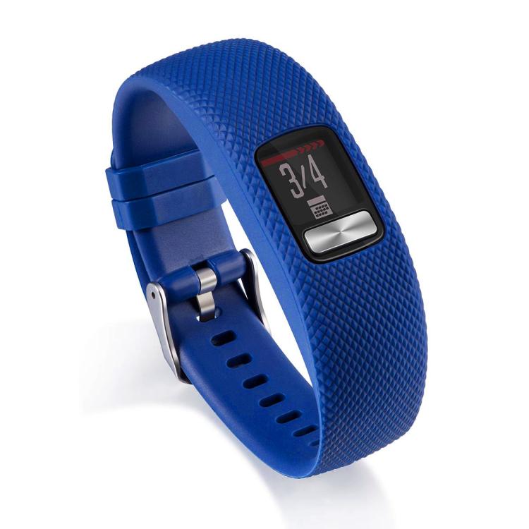 Cinturino sportivo in silicone con fibbia argentata per Garmin Vivofit 4 xDfind., S, L