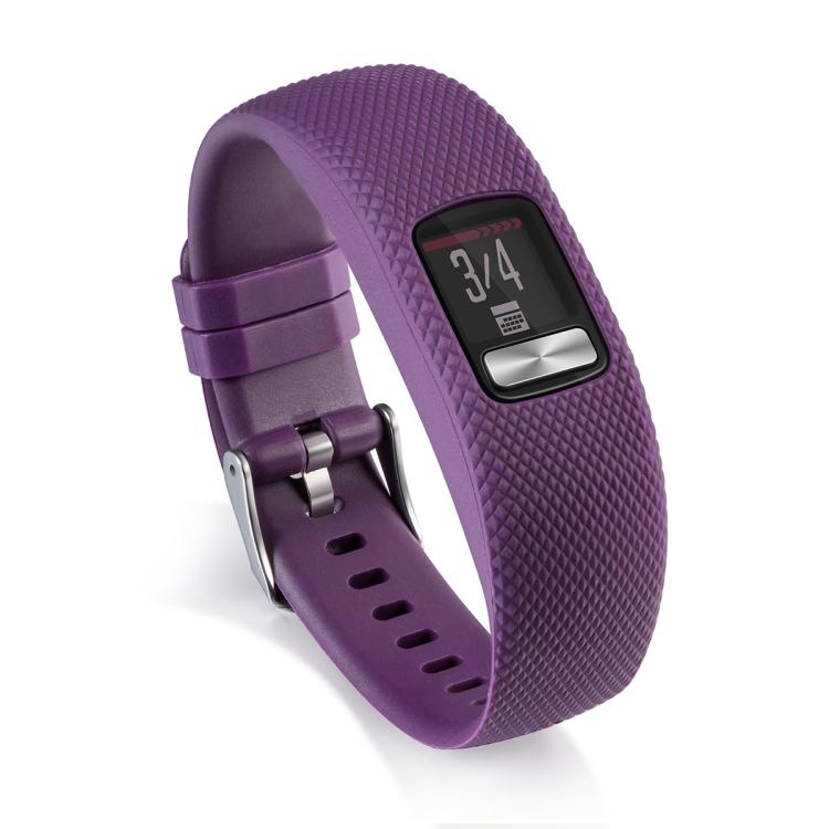 Cinturino sportivo in silicone con fibbia argentata per Garmin Vivofit 4 xDfind., S, L
