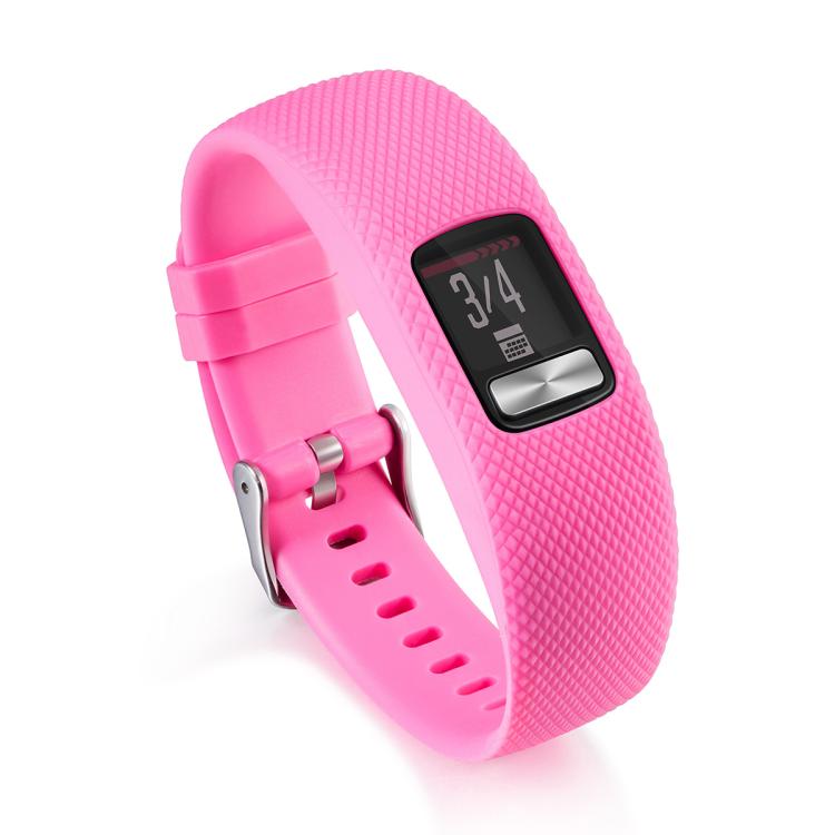 Cinturino sportivo in silicone con fibbia argentata per Garmin Vivofit 4 xDfind., S, L