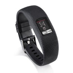 Cinturino sportivo in silicone con fibbia argentata per Garmin Vivofit 4 xDfind., S, L