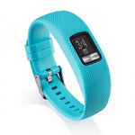 Cinturino sportivo in silicone con fibbia argentata per Garmin Vivofit 4 xDfind., S, L