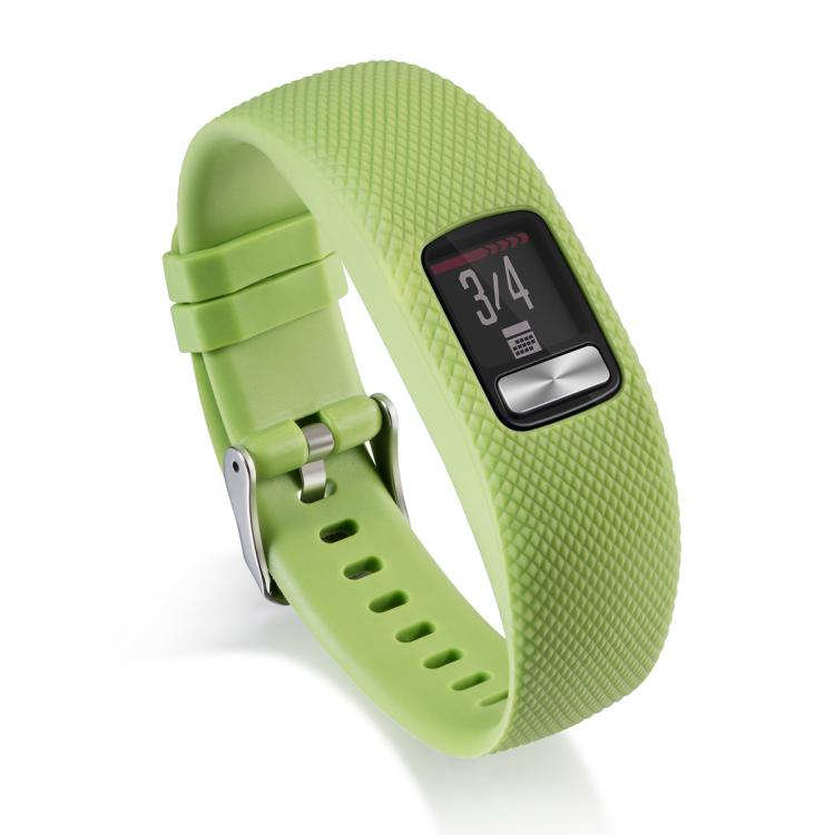 Cinturino sportivo in silicone con fibbia argentata per Garmin Vivofit 4 xDfind., S, L