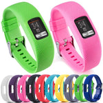 Cinturino sportivo in silicone con fibbia argentata per Garmin Vivofit 4 xDfind., S, L