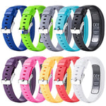 Cinturino sportivo in silicone con fibbia argentata per Garmin Vivofit 4 xDfind., S, L
