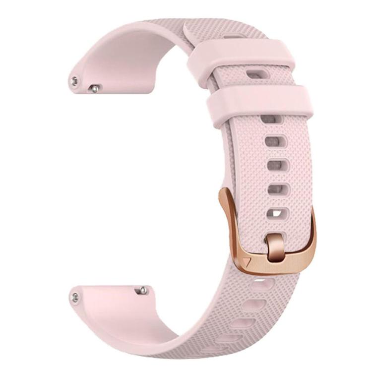 Cinturino sportivo in silicone con fibbia color oro rosa xDfind per Garmin Vivoactive 5 / Venu / Forerunner 165., 18mm, 20mm