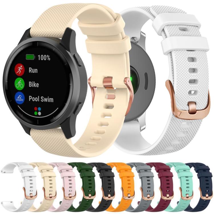 Cinturino sportivo in silicone con fibbia color oro rosa xDfind per Garmin Vivoactive 5 / Venu / Forerunner 165., 22mm