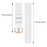 Cinturino sportivo in silicone con fibbia color oro rosa xDfind per Garmin Vivoactive 5 / Venu / Forerunner 165., 18mm, 20mm