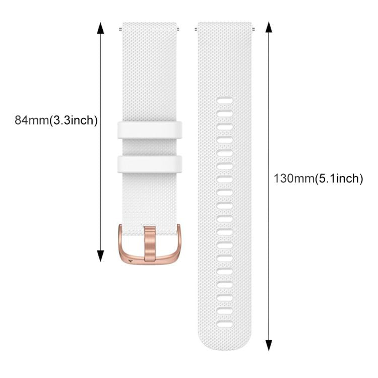 Cinturino sportivo in silicone con fibbia color oro rosa xDfind per Garmin Vivoactive 5 / Venu / Forerunner 165., 22mm