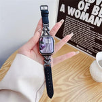 Cinturino per orologio xDfind in metallo ibrido pelle a forma di V, For Apple Watch 42 / 44 / 45 / 46 / 49mm, For Apple Watch 38 / 40 / 41 / S10 42mm