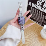Cinturino per orologio xDfind in metallo ibrido pelle a forma di V, For Apple Watch 42 / 44 / 45 / 46 / 49mm, For Apple Watch 38 / 40 / 41 / S10 42mm