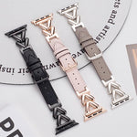 Cinturino per orologio xDfind in metallo ibrido pelle a forma di V, For Apple Watch 42 / 44 / 45 / 46 / 49mm, For Apple Watch 38 / 40 / 41 / S10 42mm