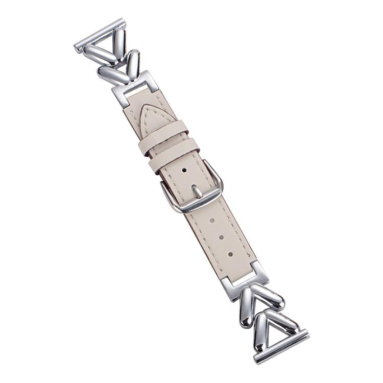 Cinturino per orologio xDfind in metallo ibrido pelle a forma di V, 22mm